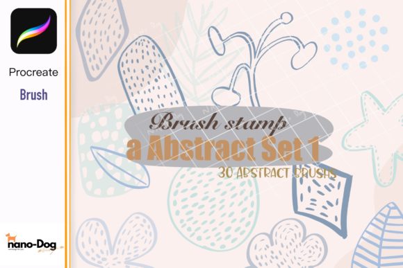 30 Abstract Brush Stamps for Procreate