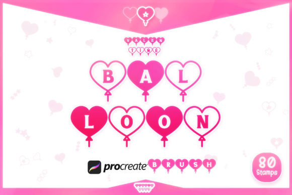Crafting Digital Romance with the Procreate Brush Valentine Balloon Letter