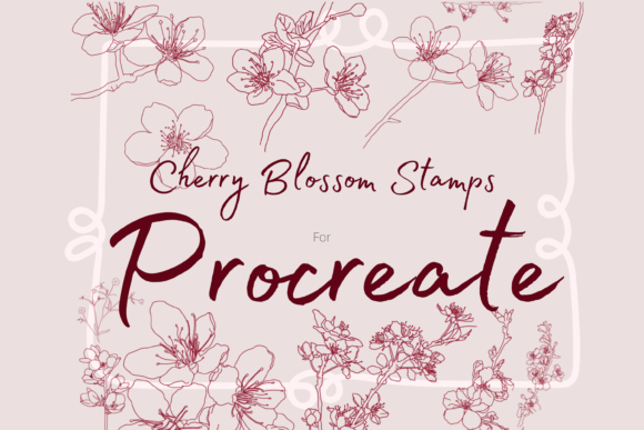 Elevating Digital Art with Cherry Blossom Stamps for Procreate