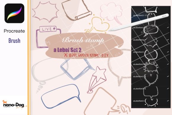 Enhance Your Handmade Branding with the Procreate Label Brush Stamp Set 2