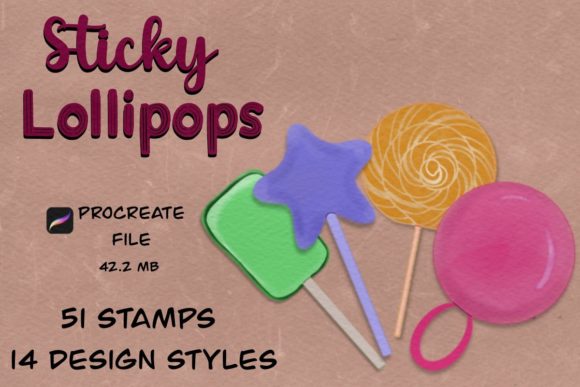 Evaluating Sticky Lollipops Procreate Stamps for Digital Design Workflows