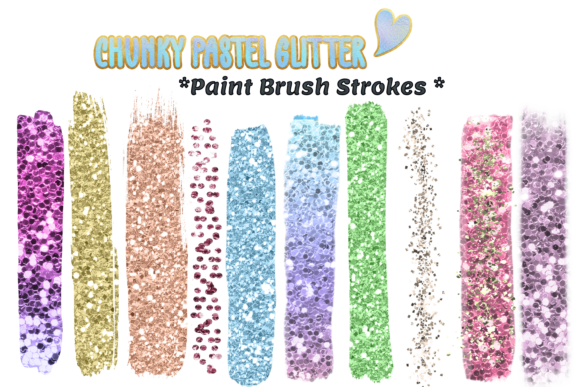 Evaluating Ten Chunky Glitter Paint Brush Strokes for Creative Design