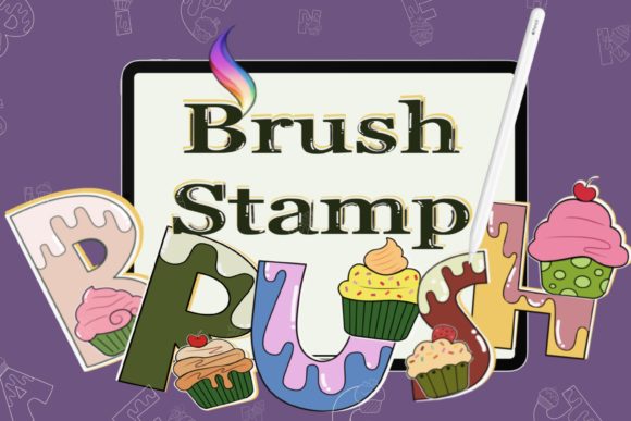 Integrating the Brush Lettering A-Z Cupcake Stamp into Your Digital Design Workflow