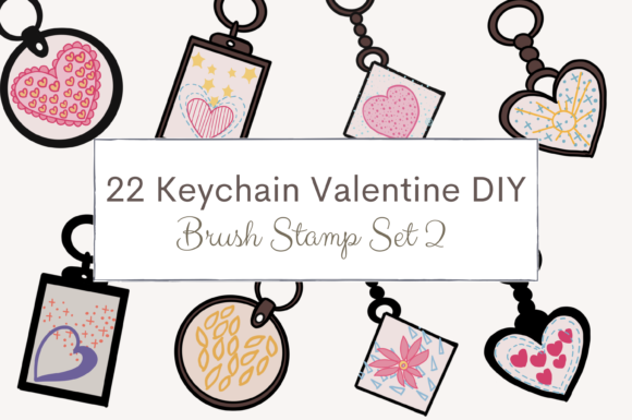 Mastering the 22 Keychain Valentine DIY Brush Stamp 2 for Professional Procreate Designs