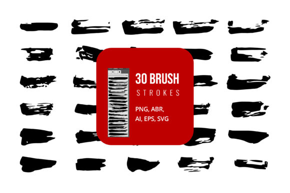Mastering Visual Impact with a Set of Black Paint and Ink Brush Strokes