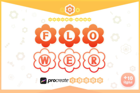 Procreate Flower Monogram Alphabet