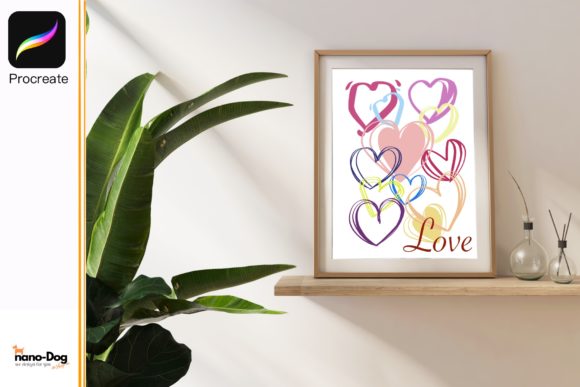 Unlock Creative Potential with Procreate Brush Stamps: 10 Heart Brushes for Digital and Print Projects