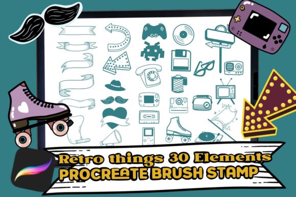 Unlock Nostalgic Textures with the Retro Procreate Brush Stamp
