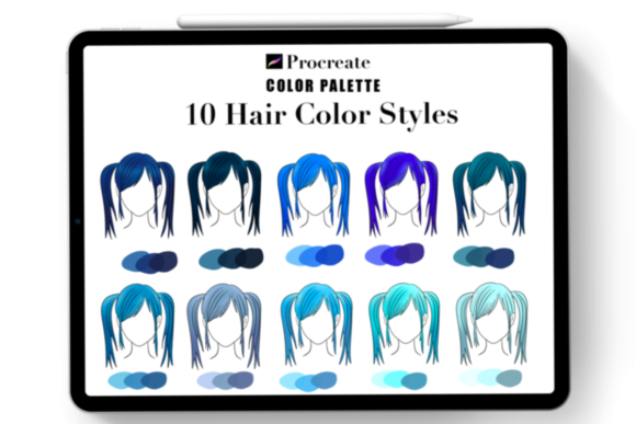 Unlocking Creative Potential: The Art of Blue Shade Hair Color and the Procreate Palette V5