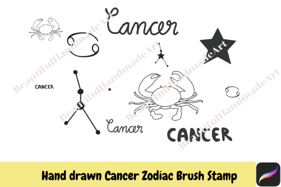 Unlocking Creativity with Procreate Brush Stamps Cancer Zodiac